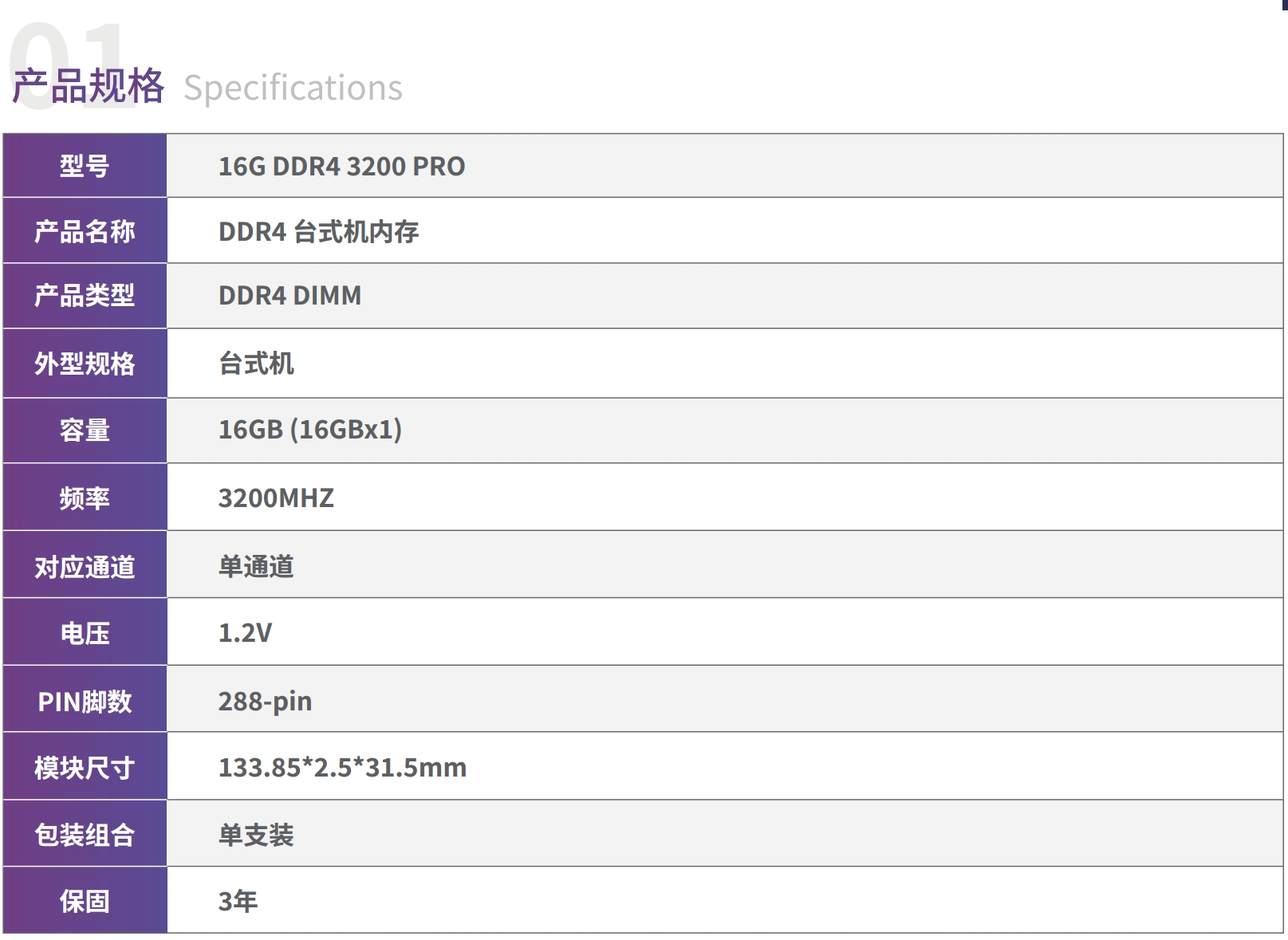 DDR4 16G